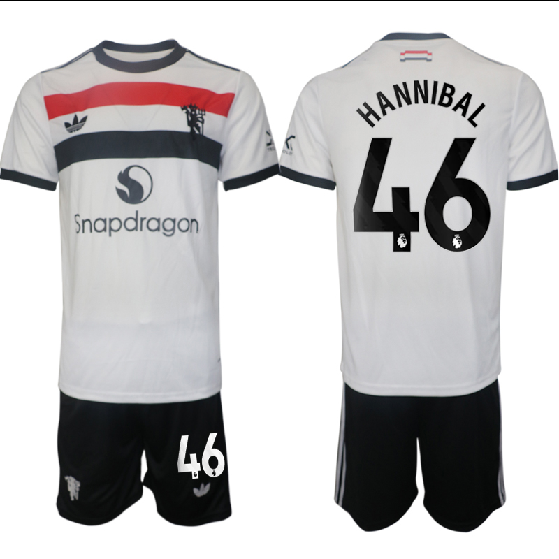 Men 2024-2025 Club Manchester United away white #46 Soccer Jersey->manchester united jersey->Soccer Club Jersey